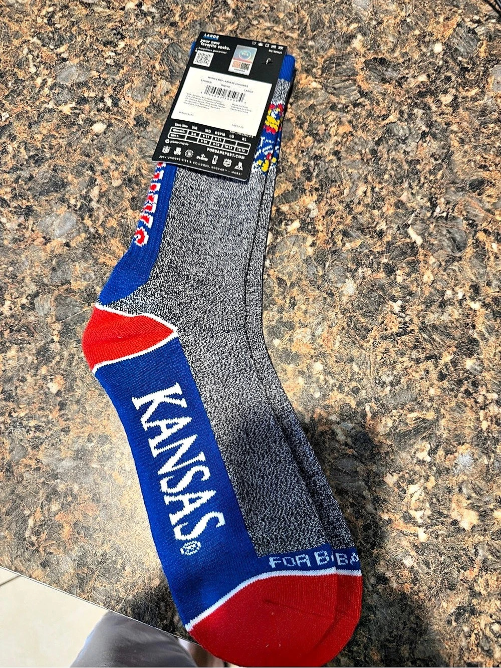 For Bare Feet Marlle MVP - Kansas Jayhawks Kansas Jayhawks Blue & Red Large NWT